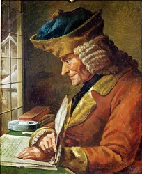 Voltaire (1694-1778) in seinem Arbeitszimmer